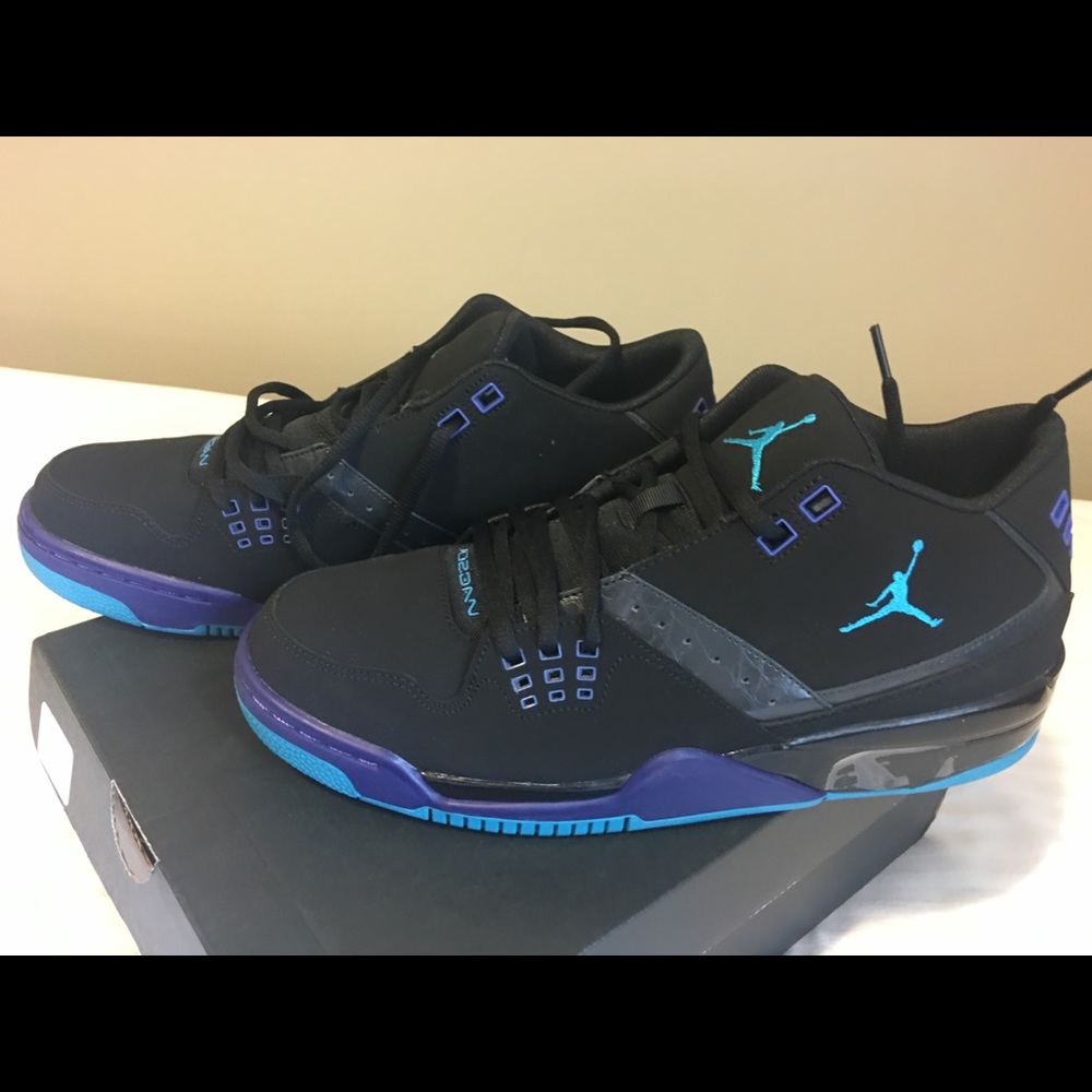 Jordan Flight 23 Mens Black Blue Purple Basketball